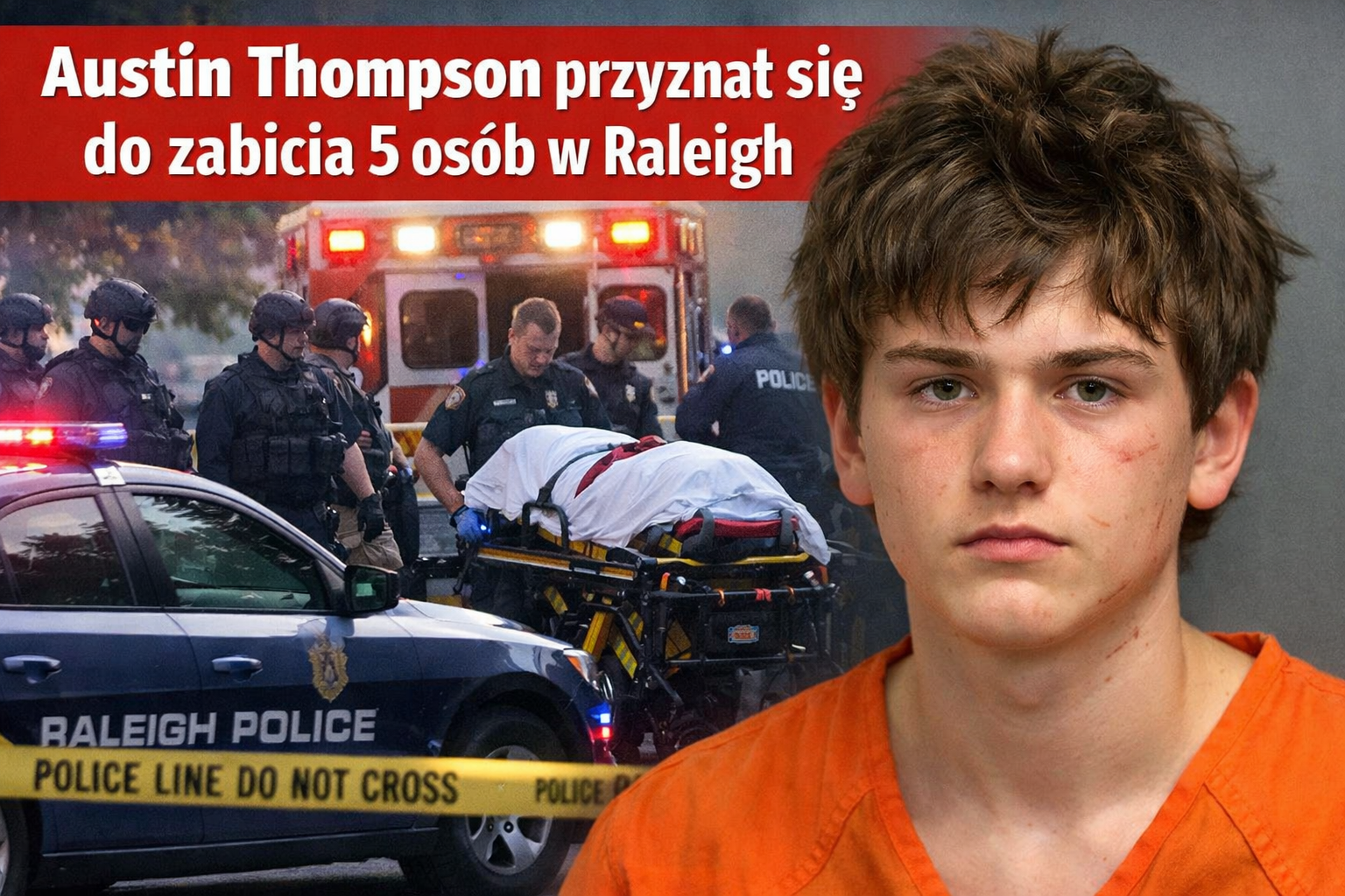 Austin Thompson przyznał się do zabicia 5 osób w Raleigh