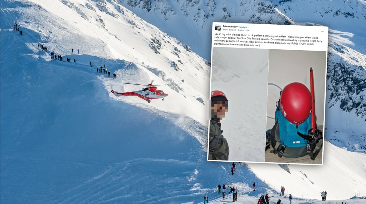 Turysta zaginął w Tatrach. Tragiczny finał poszukiwań na Orlej Perci