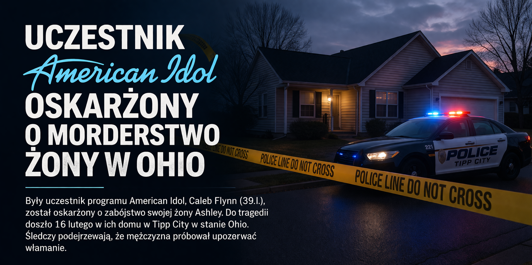 Uczestnik American Idol oskarżony o morderstwo żony w Ohio