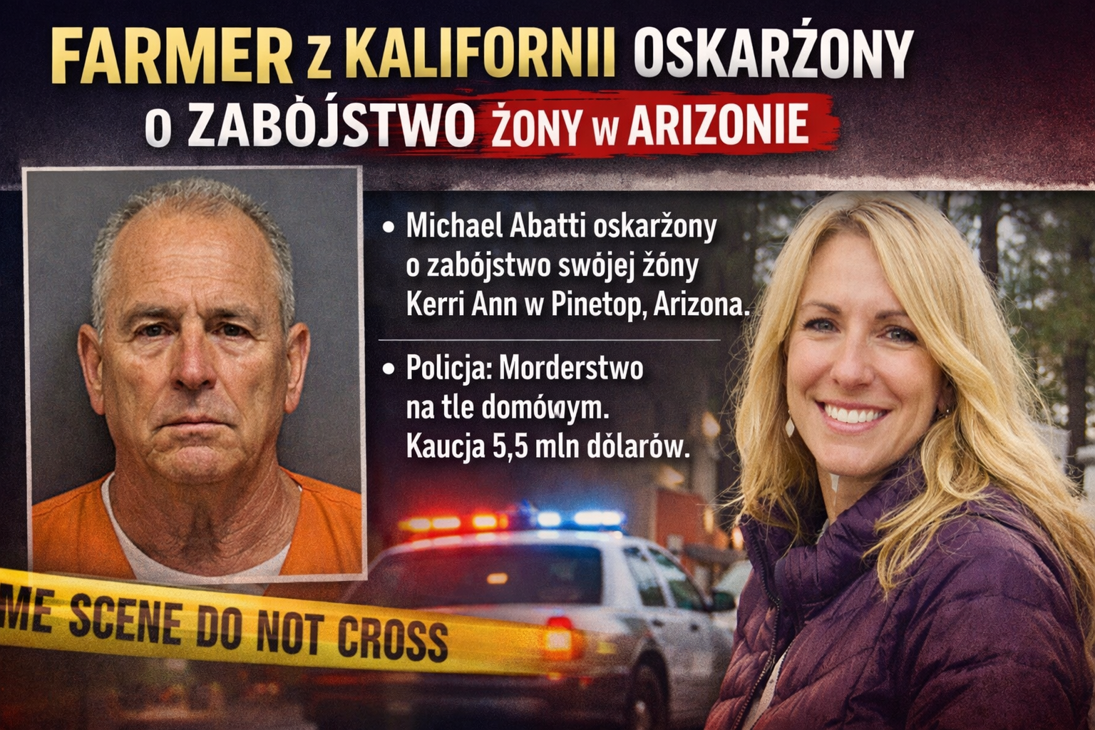 Farmer z Kalifornii oskarżony o zabójstwo żony w Arizonie