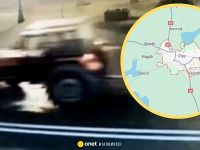 Policja zatrzymała kierowcę ciągnika. Nie wiedział, gdzie jest